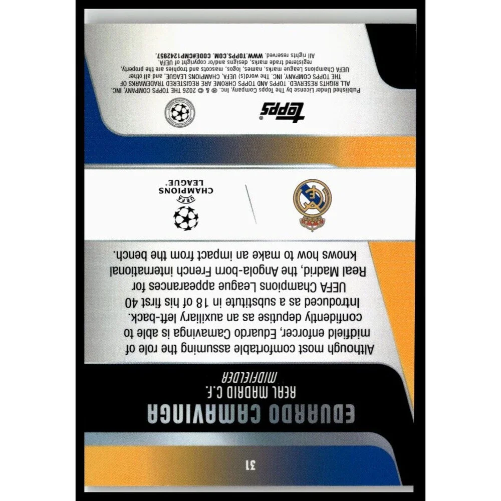 2025-26 Topps Chrome UEFA Cucho #51 Betis Pulsar Refractor